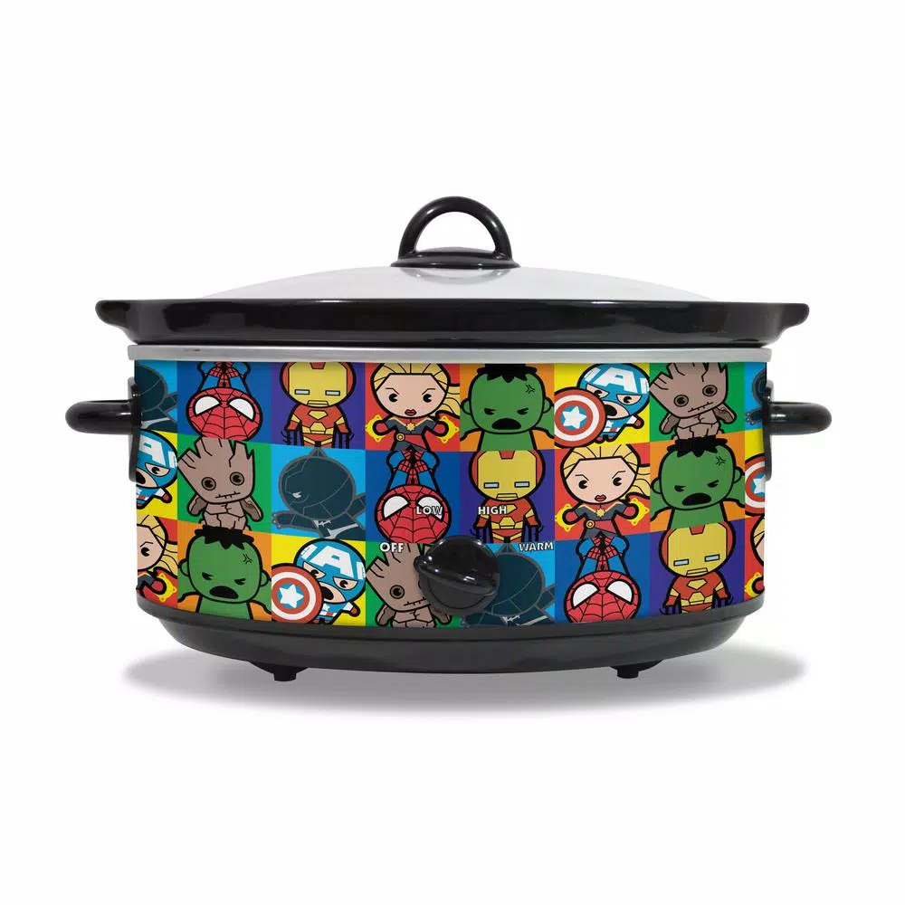 Cookers Uncanny Brands Marvel Kawaii 7qt. Slow Cooker Black