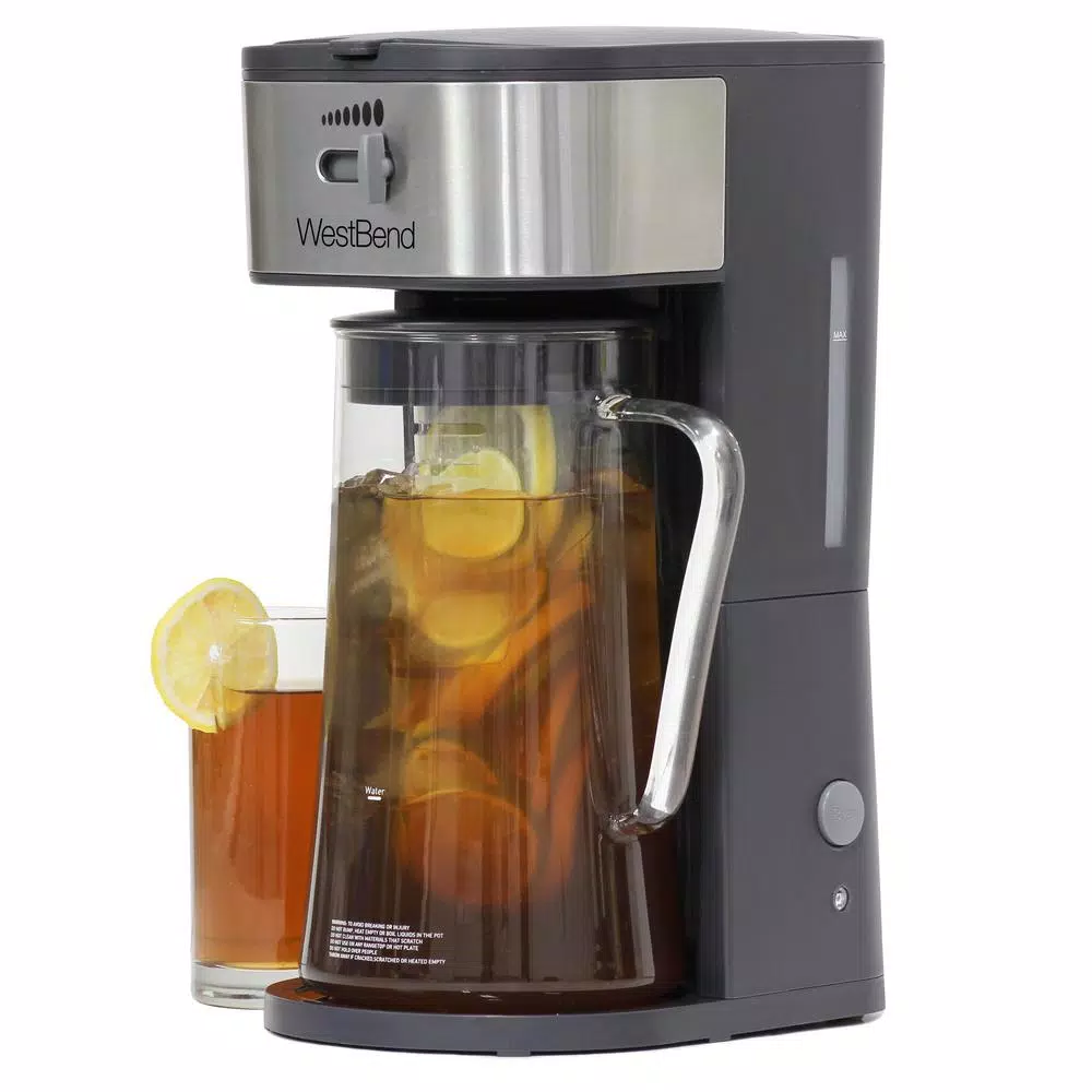 Coffee Makers West Bend 2.75 Qt. Black Iced Tea Or Iced Coffee Maker 10-Cups Includes Infusion Tube To Customize Flavor Features Auto Shut-Off - Image 2