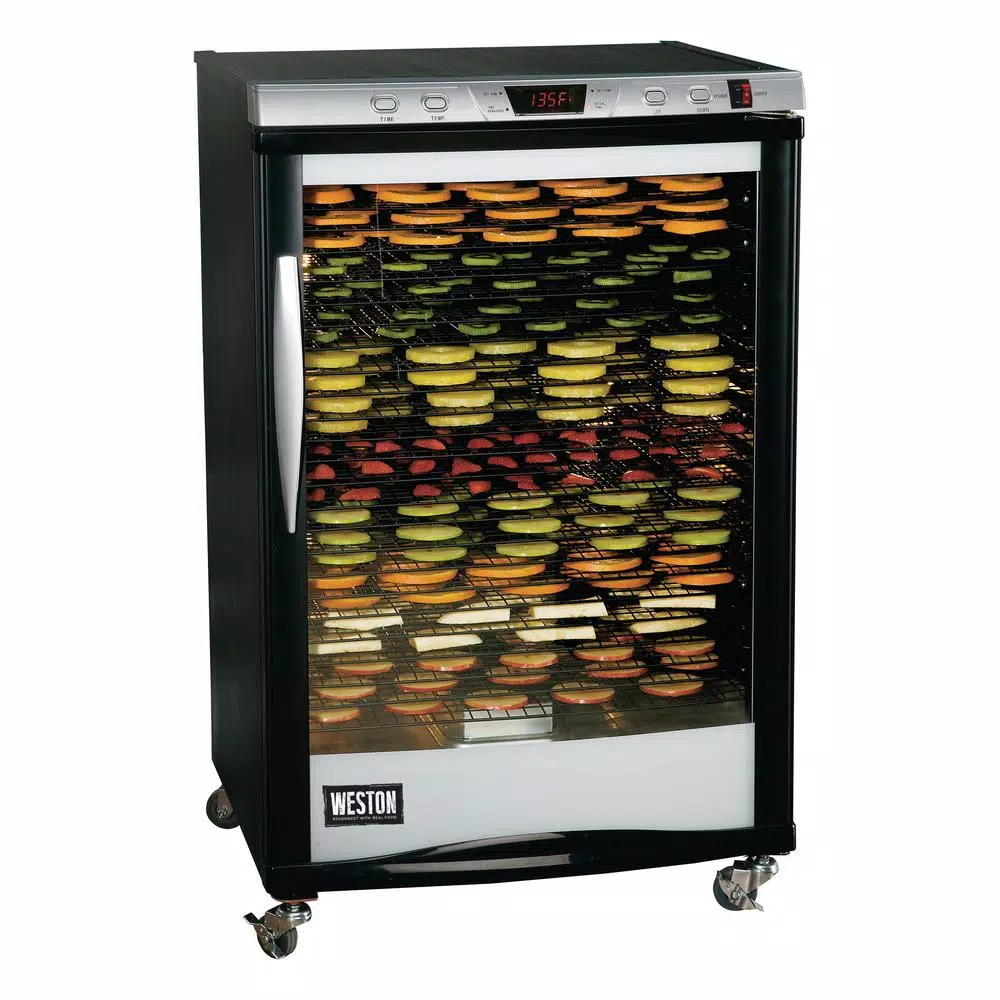 Food Processing Weston Pro-2400 24-Tray Black Food Dehydrator With Temperature Control