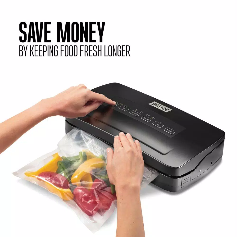 Food Processing Weston Black Food Vacuum Sealer With Roll Storage And Bag Cutter - Image 5