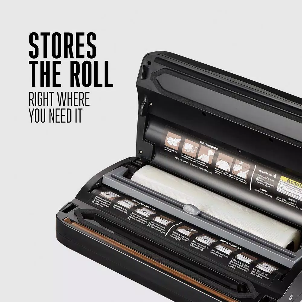 Food Processing Weston Black Food Vacuum Sealer With Roll Storage And Bag Cutter - Image 6