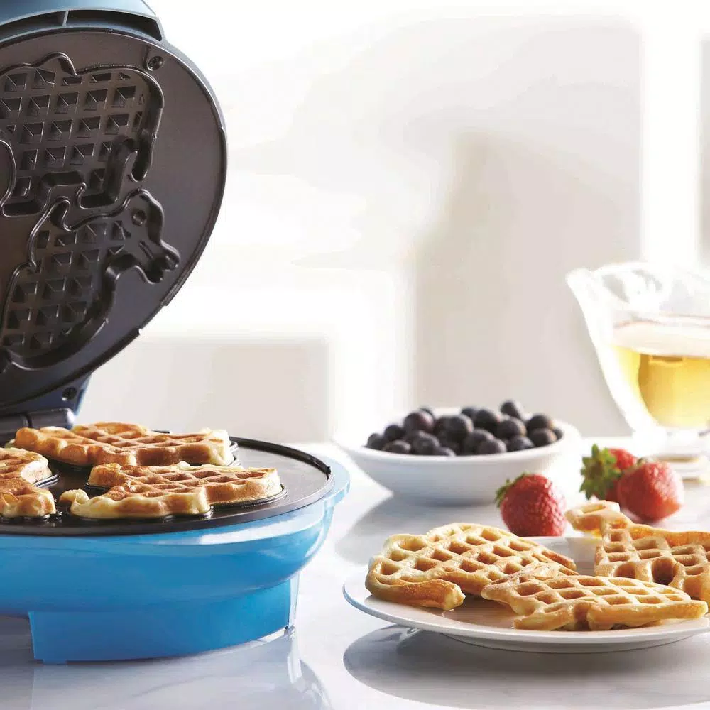 Electric Skillets & Indoor Grills Brentwood Appliances Blue Animal-Shapes Waffle Maker - Image 4
