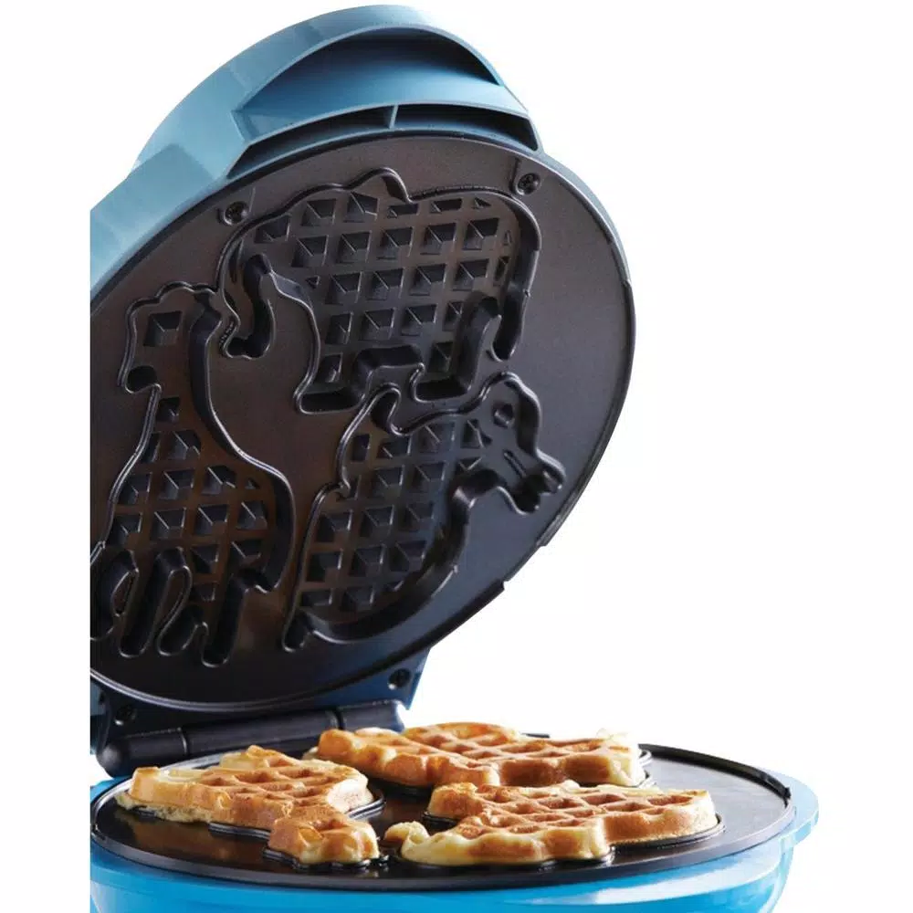 Electric Skillets & Indoor Grills Brentwood Appliances Blue Animal-Shapes Waffle Maker - Image 6