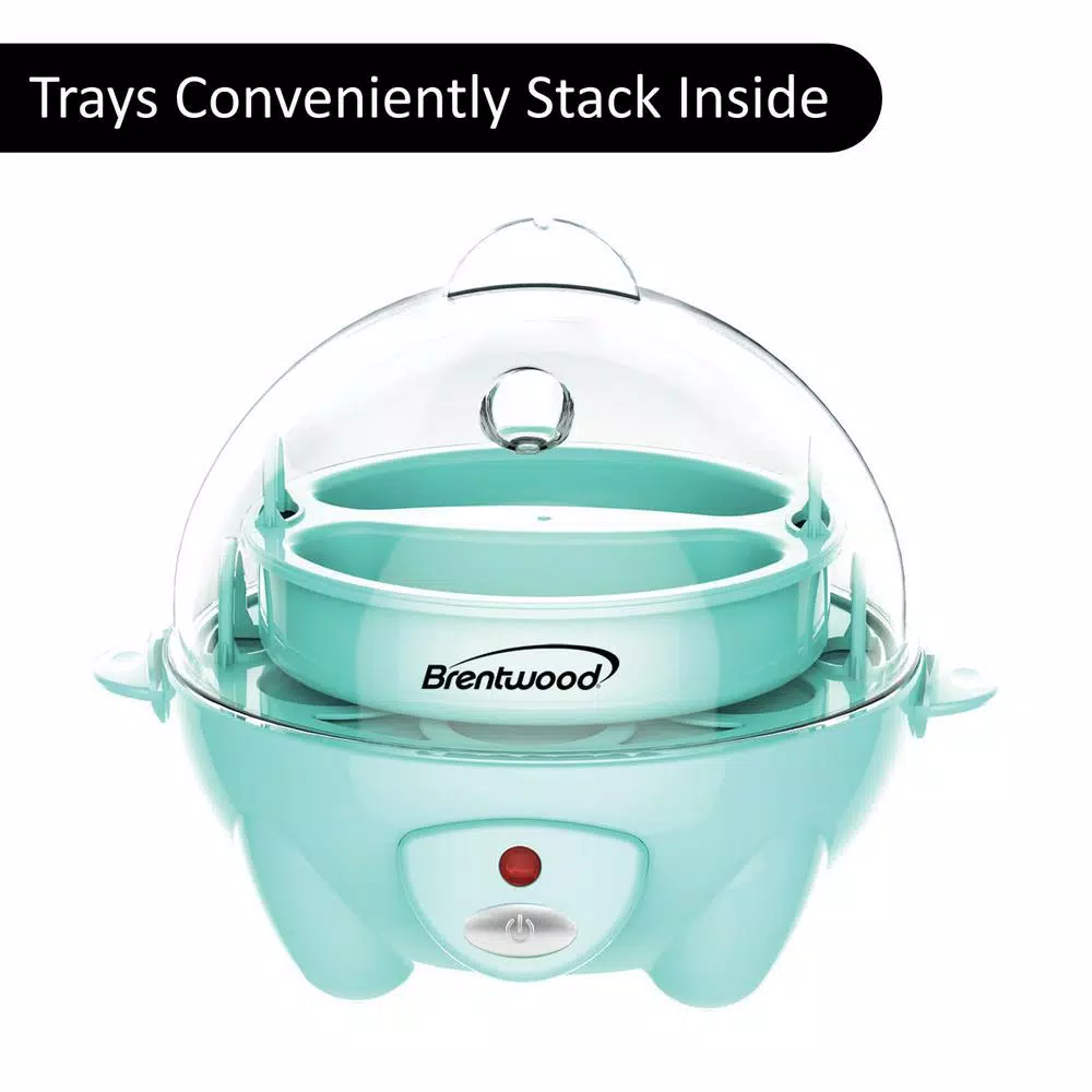 Egg Cookers Brentwood 7-Egg Blue Electric Egg Cooker With Auto Shutoff - Image 5