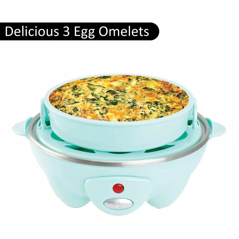 Egg Cookers Brentwood 7-Egg Blue Electric Egg Cooker With Auto Shutoff - Image 3