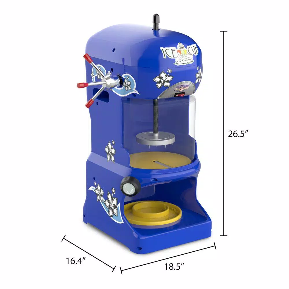 Dessert Makers Great Northern 24 Oz. In Blue Ice Cub Shaved Ice Machine - Image 2
