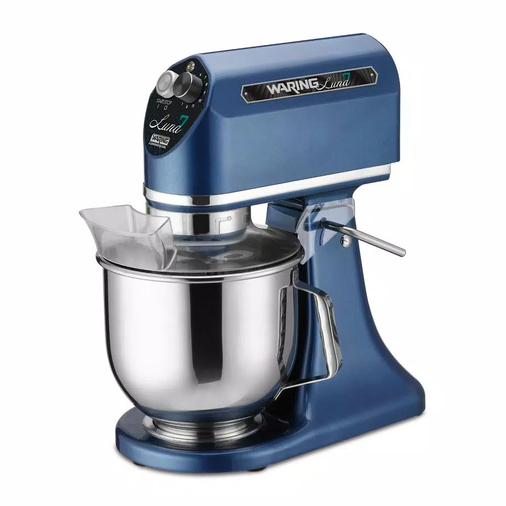 Mixers Waring Commercial 11-Speed, Blue, Luna 7 – 7 Qt. Planetary Mixer, Includes Dough Hook, Mixing Paddle And Whisk