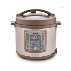 Cookers AROMA 4 Qt. Brown Electric Multi-Cooker With Aluminum Pot