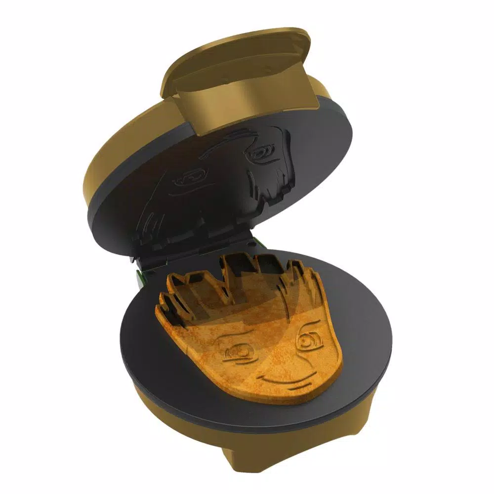 Electric Skillets & Indoor Grills Uncanny Brands Marvel Movie Groot Waffle Brown Maker