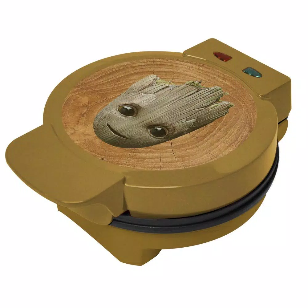 Electric Skillets & Indoor Grills Uncanny Brands Marvel Movie Groot Waffle Brown Maker - Image 2