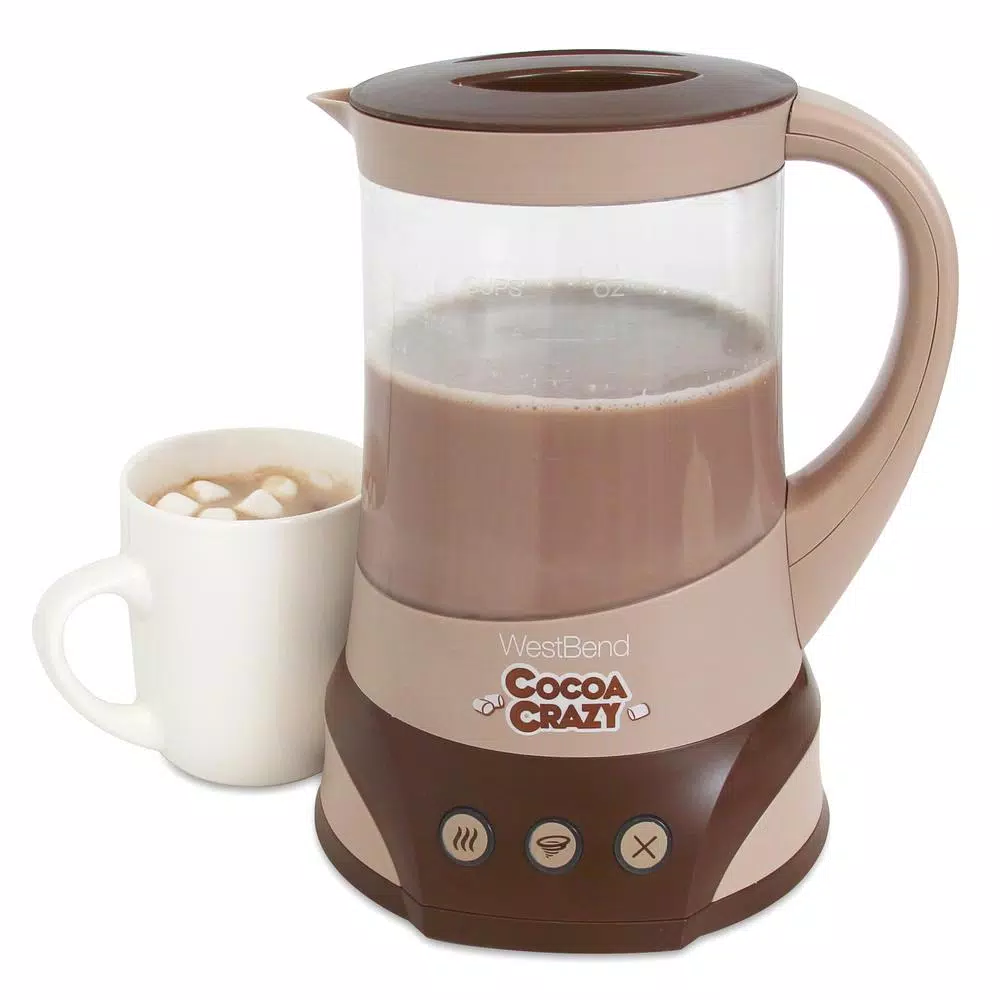 Electric Kettles West Bend Cocoa Crazy 4-Cup Hot Beverage Machine 32 Oz. Brown With Removable Pitcher Easy Serving And Nonstick For Easy Cleanup - Image 2