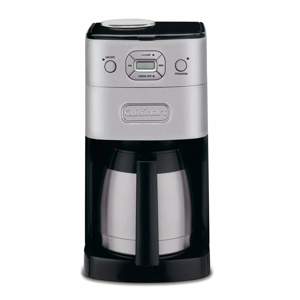 Coffee Makers Cuisinart Grind And Brew 10-Cup Brushed Chrome Drip Coffee Maker With Thermal Carafe