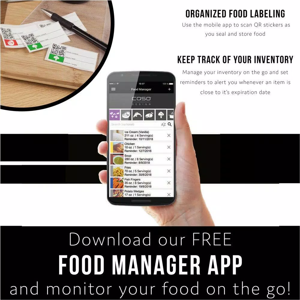 Food Processing CASO VC 350 Food Vacuum Sealer All-in-1 System - Image 7