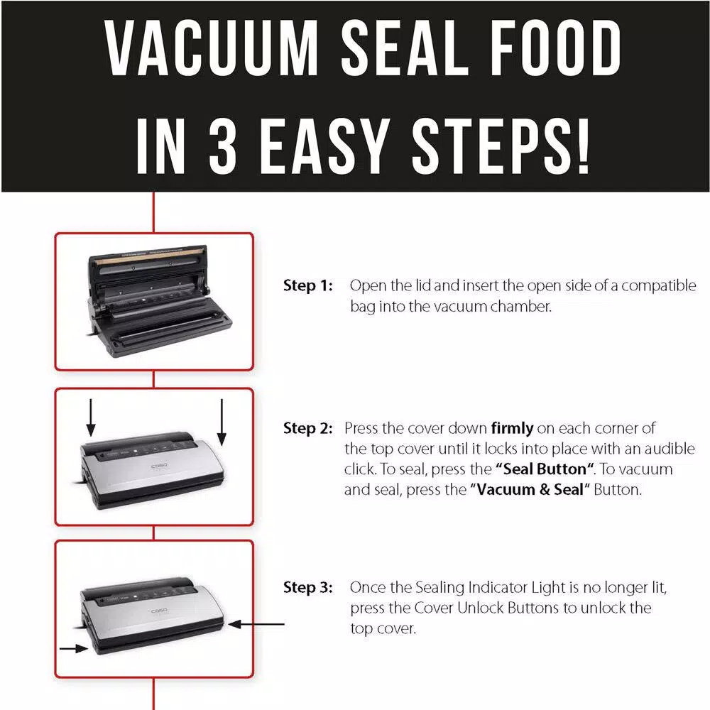 Food Processing CASO VC 350 Food Vacuum Sealer All-in-1 System - Image 8