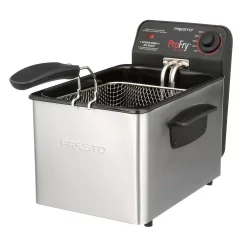 Deep Fryers Presto Professional 3.2 Qt. Stainless Steel Deep Fryer With Fry Basket