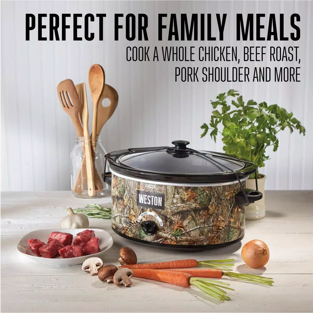 Cookers Weston Realtree Edge 5 Qt. Camouflage Slow Cooker With Lid Strap - Image 4
