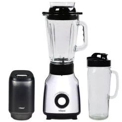 Blenders Tribest Glass 42 Oz. 4-Speed Chrome Personal Blender With Vacuum