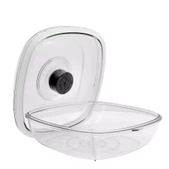 Food Processing NutriChef White Kitchen Air Vacuum Sealer Container – Air Sealing Food Canister Accessory (1+ Liter)