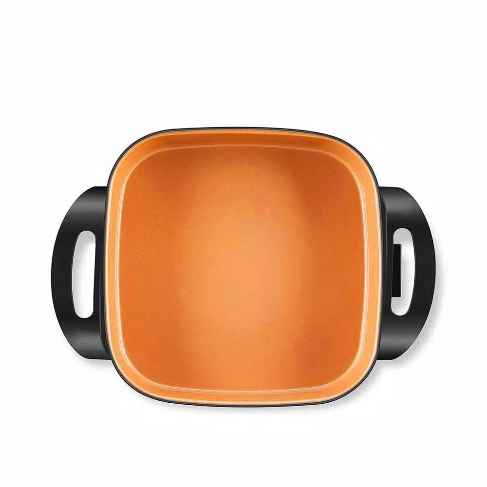 Electric Skillets & Indoor Grills Boyel Living 64.90 Sq. In. 1400-Watt Aluminum Body Nonstick Electric Skillet With Copper Titanium Coating - Image 6