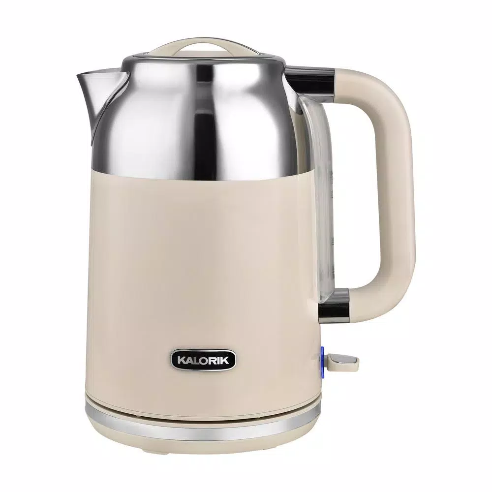 Electric Kettles KALORIK Retro 7-Cup Cream Cordless Electric Kettle - Image 2