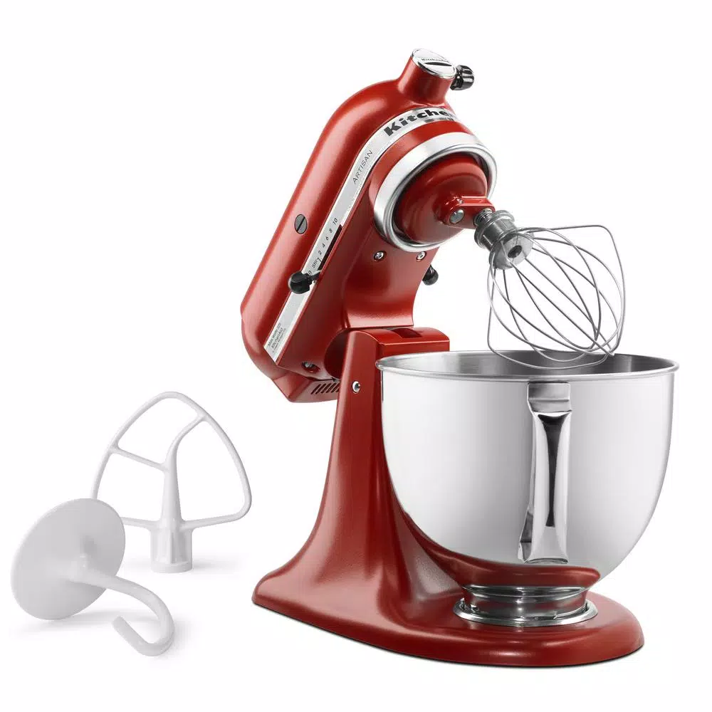 Mixers KitchenAid Artisan 5 Qt. 10-Speed Cinnamon Gloss Stand Mixer With Flat Beater, 6-Wire Whip And Dough Hook Attachments - Image 4