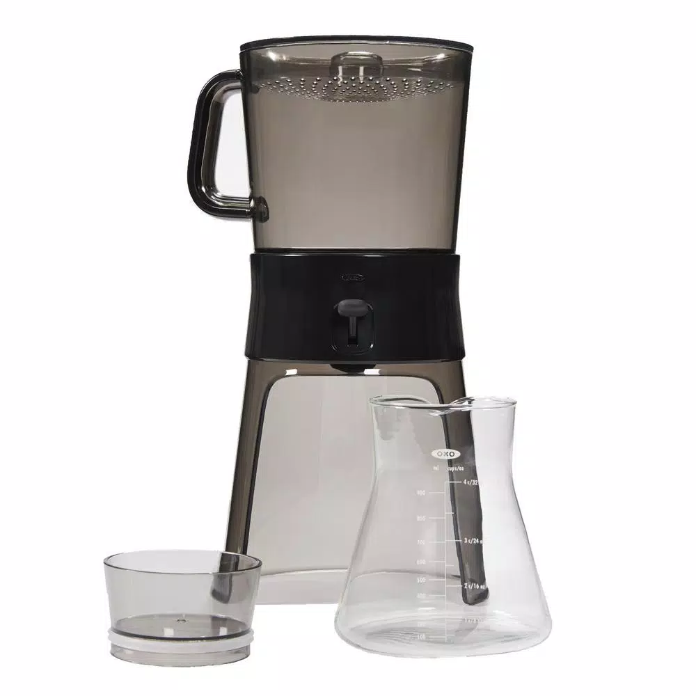 Coffee Makers OXO Good Grips 4-Cup Gray Cold Brew Drip Coffee Maker With Filter