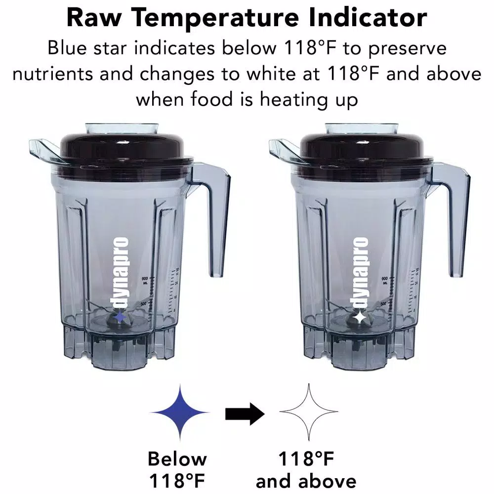 Blenders Tribest Dynapro High-Power 64 Oz. 6-Speed Gray Commercial Vacuum Blender - Image 5