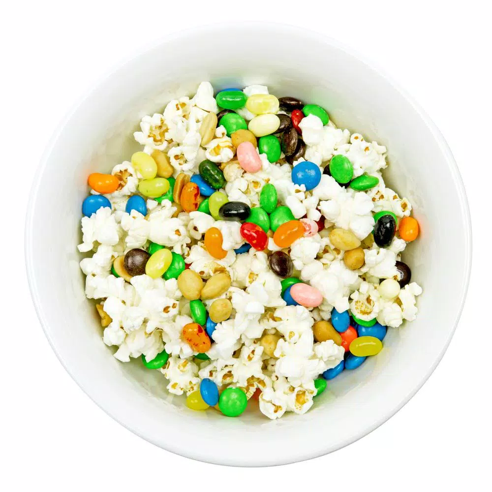 Popcorn Machines Nostalgia 600 W 8 Oz. Ivory Popcorn Machine With Cart And Snack Dispenser - Image 6