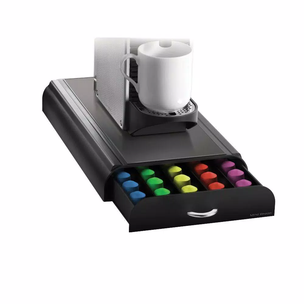 Coffee Makers Mind Reader Anchor 50-Capacity Black Nespresso Capsule Storage Drawer - Image 6