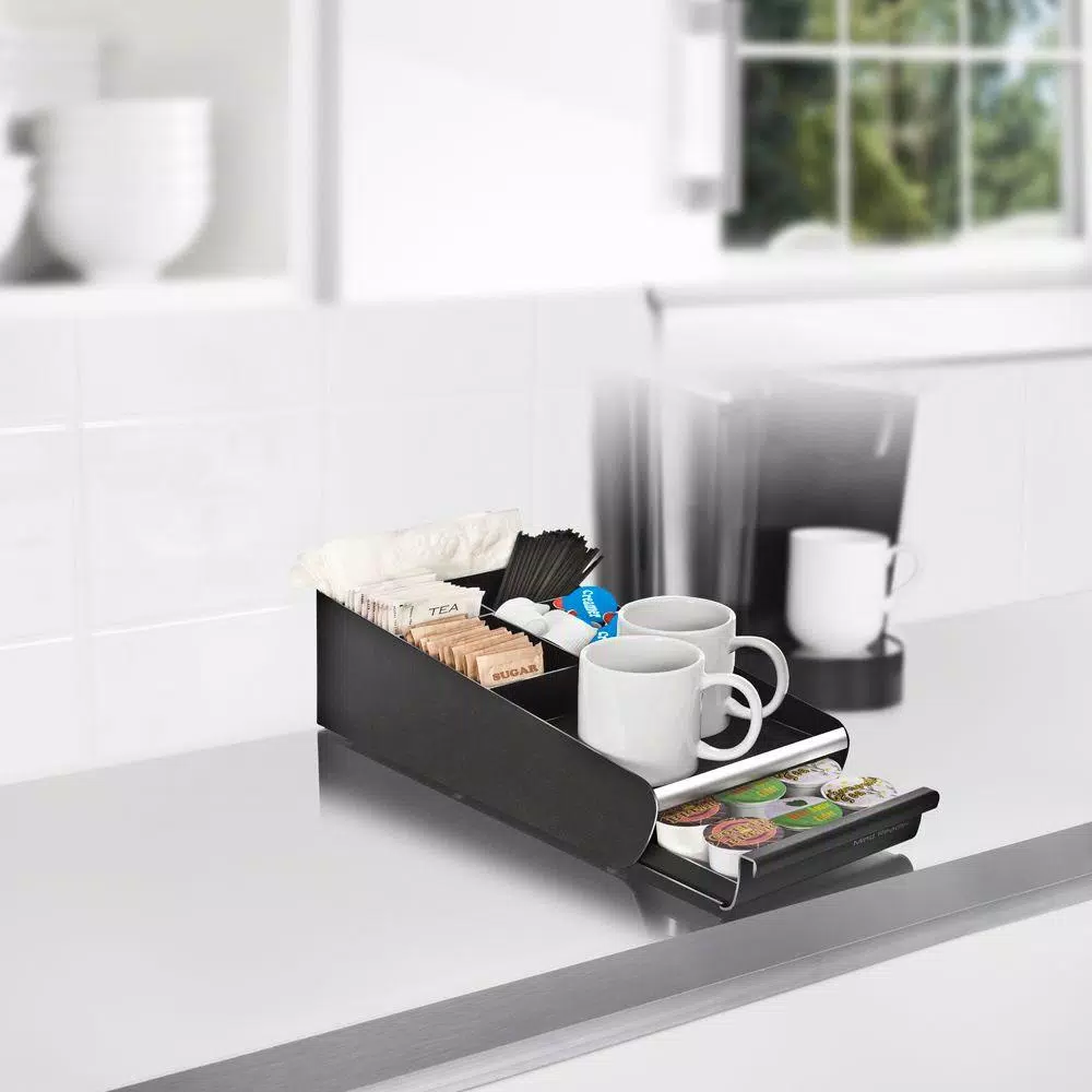 Coffee Makers Mind Reader Vesta Coffee 18-Capacity Condiment Organizer With K-Cup Storage Drawer - Image 4