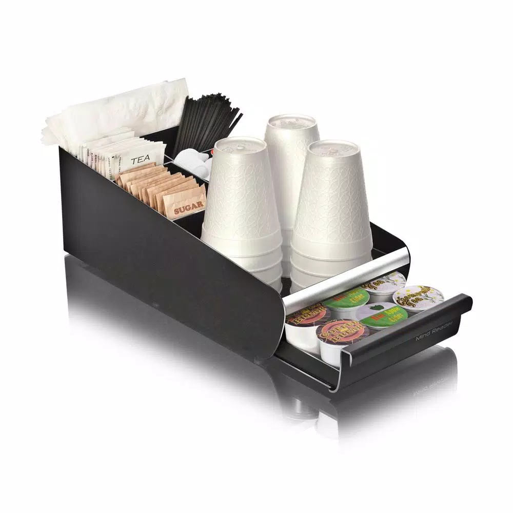 Coffee Makers Mind Reader Vesta Coffee 18-Capacity Condiment Organizer With K-Cup Storage Drawer - Image 2