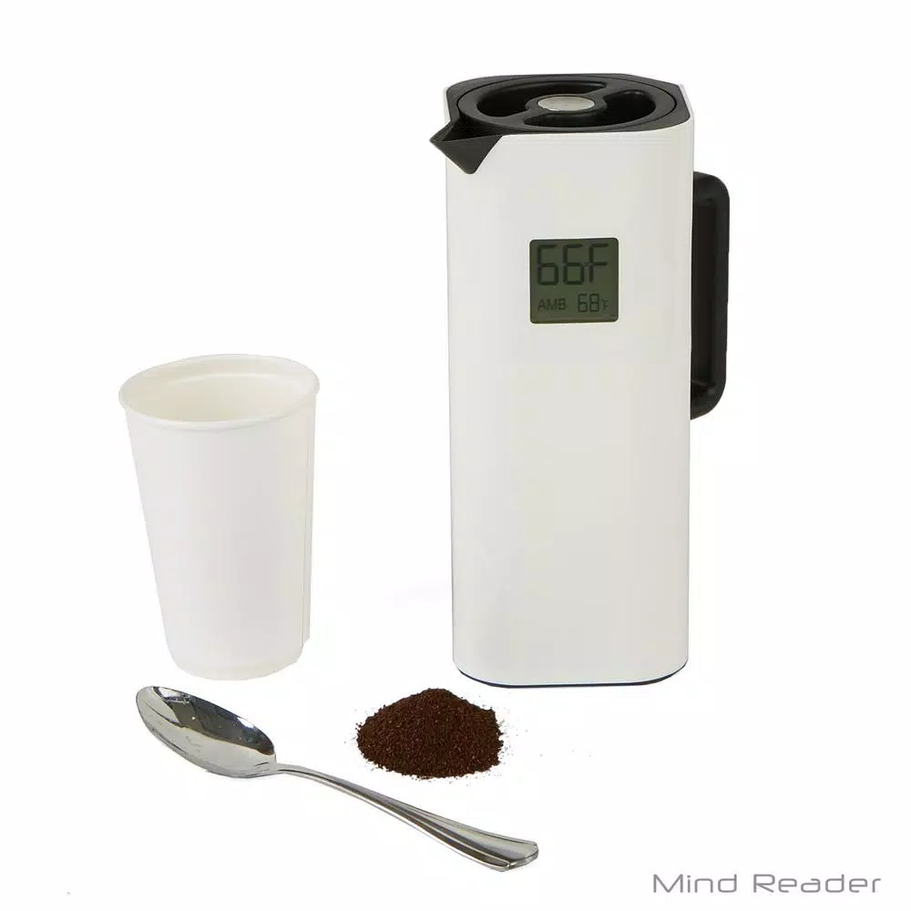 Coffee Makers Mind Reader White 4-Cup Double Wall Thermal Coffee Carafe With Temperature Display - Image 2