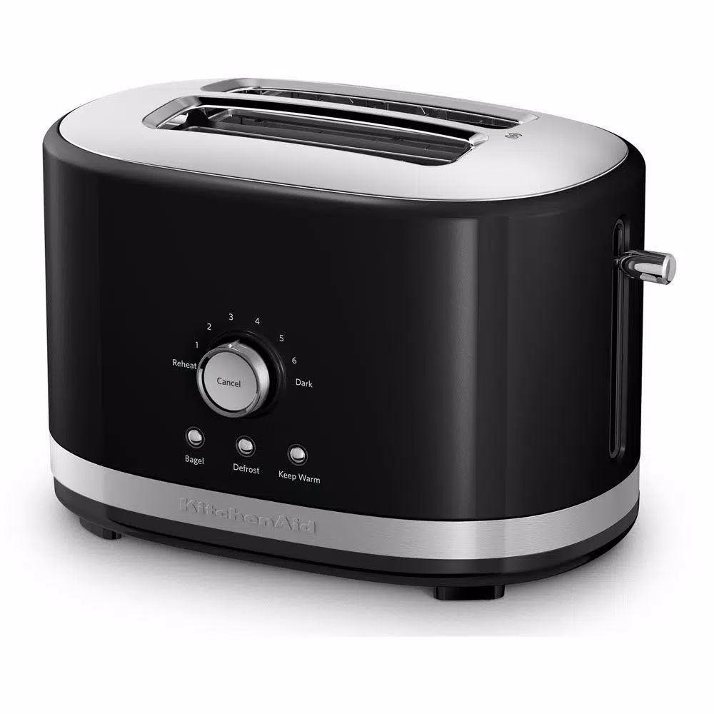 Toasters KitchenAid 2-Slice Onyx Black Wide Slot Toaster With Crumb Tray - Image 4