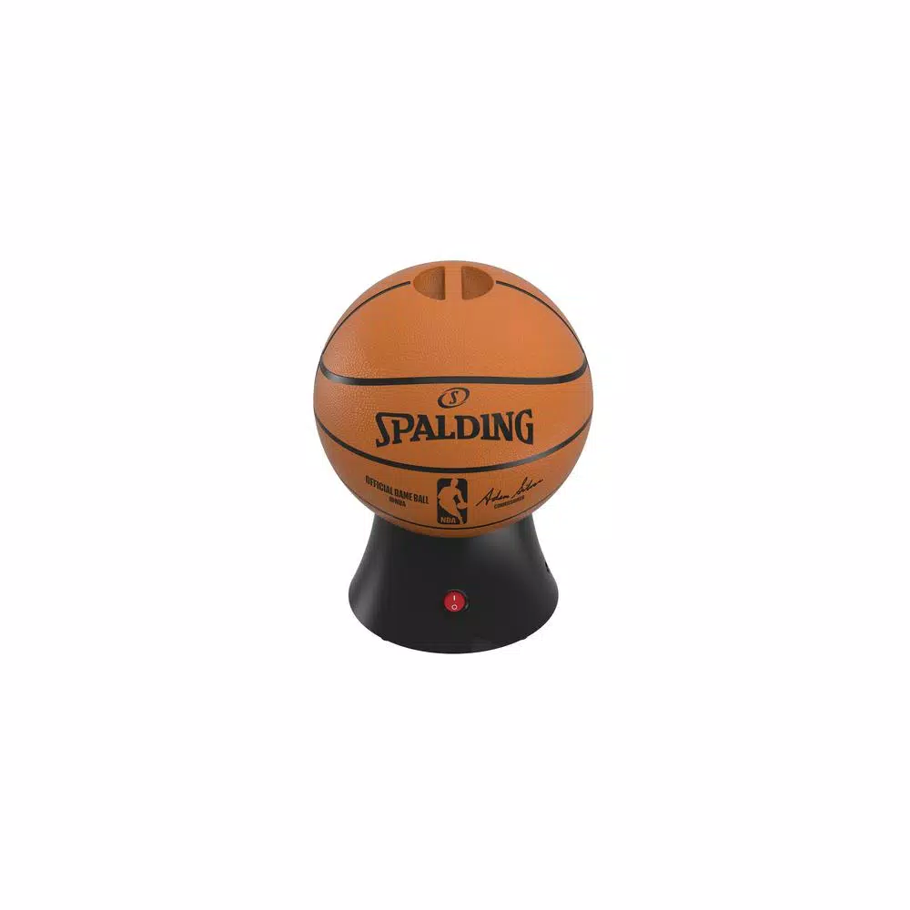 Popcorn Machines Uncanny Brands Kernel Capacity 3 Oz. Orange And Black NBA/Spalding Hot-Air Popcorn Maker - Image 3