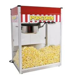 Popcorn Machines Paragon Classic Pop 14 Oz. Red Stainless Steel Countertop Popcorn Machine