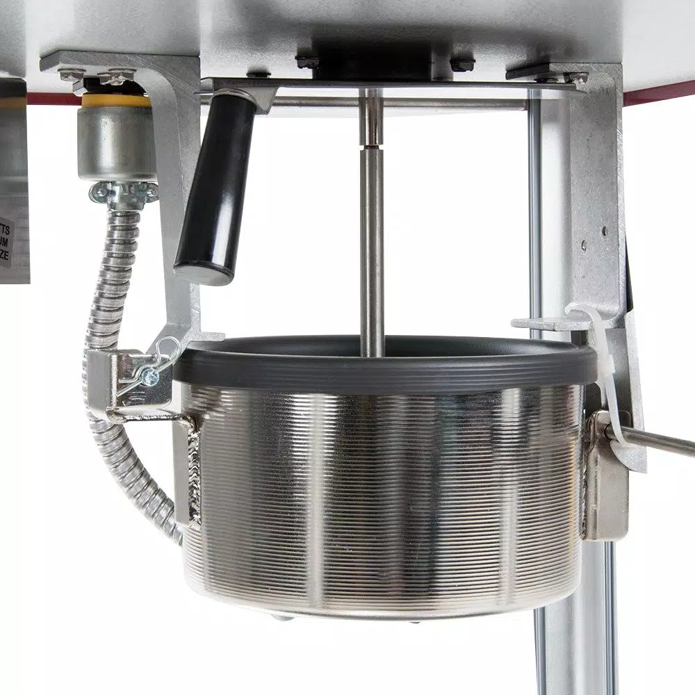 Popcorn Machines Paragon Thrifty Pop 4 Oz. Red Stainless Steel Countertop Popcorn Machine - Image 4