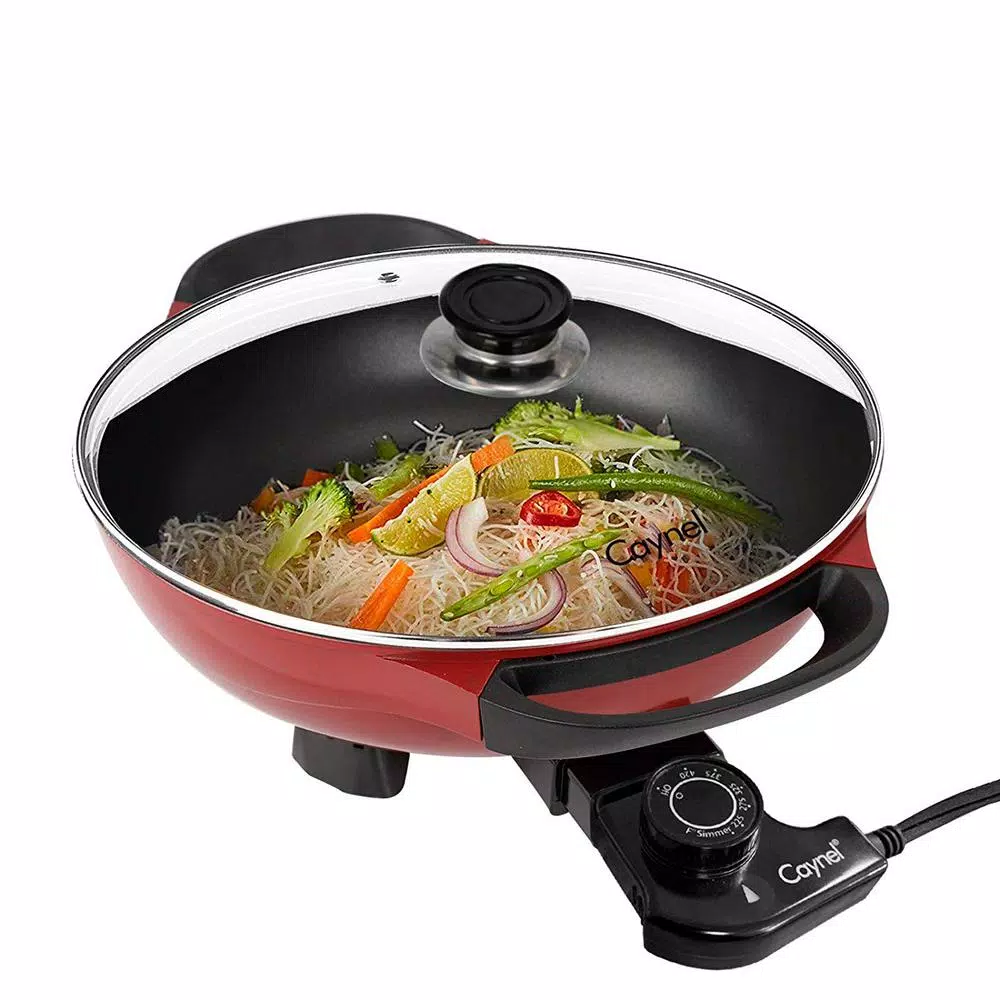 Electric Skillets & Indoor Grills Boyel Living 6.3 In. X 16.9 In. X 13 In. Red 1400-Watt Professional Non-Stick Copper Electric Skillet Jumbo - Image 2