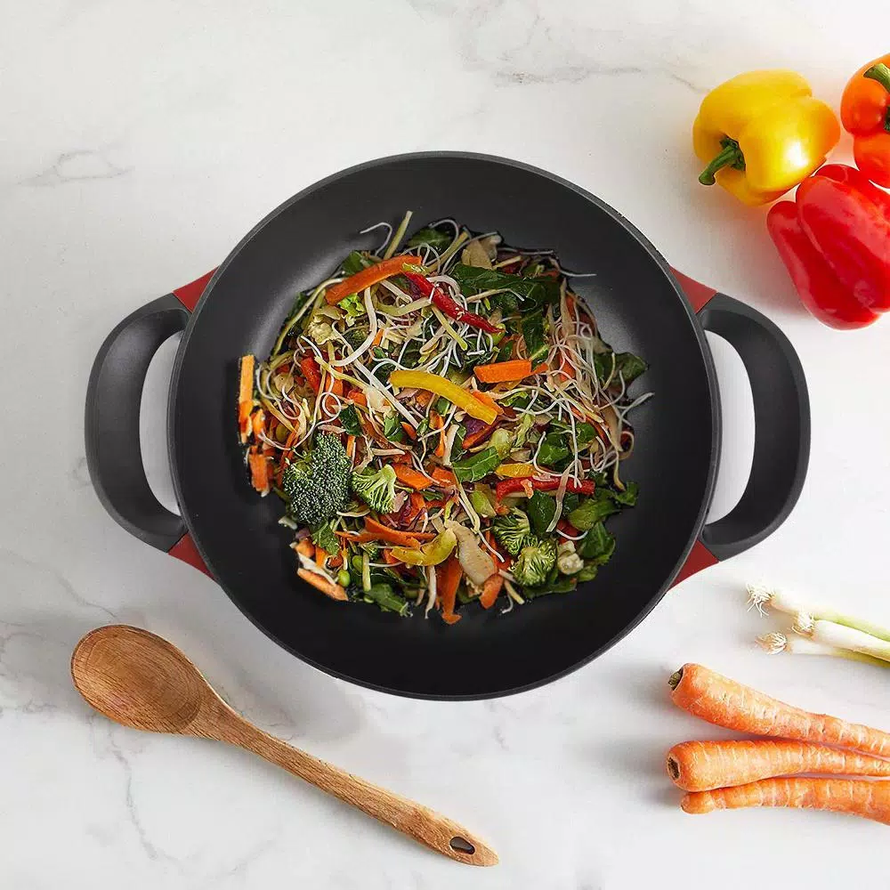 Electric Skillets & Indoor Grills Boyel Living 6.3 In. X 16.9 In. X 13 In. Red 1400-Watt Professional Non-Stick Copper Electric Skillet Jumbo - Image 3