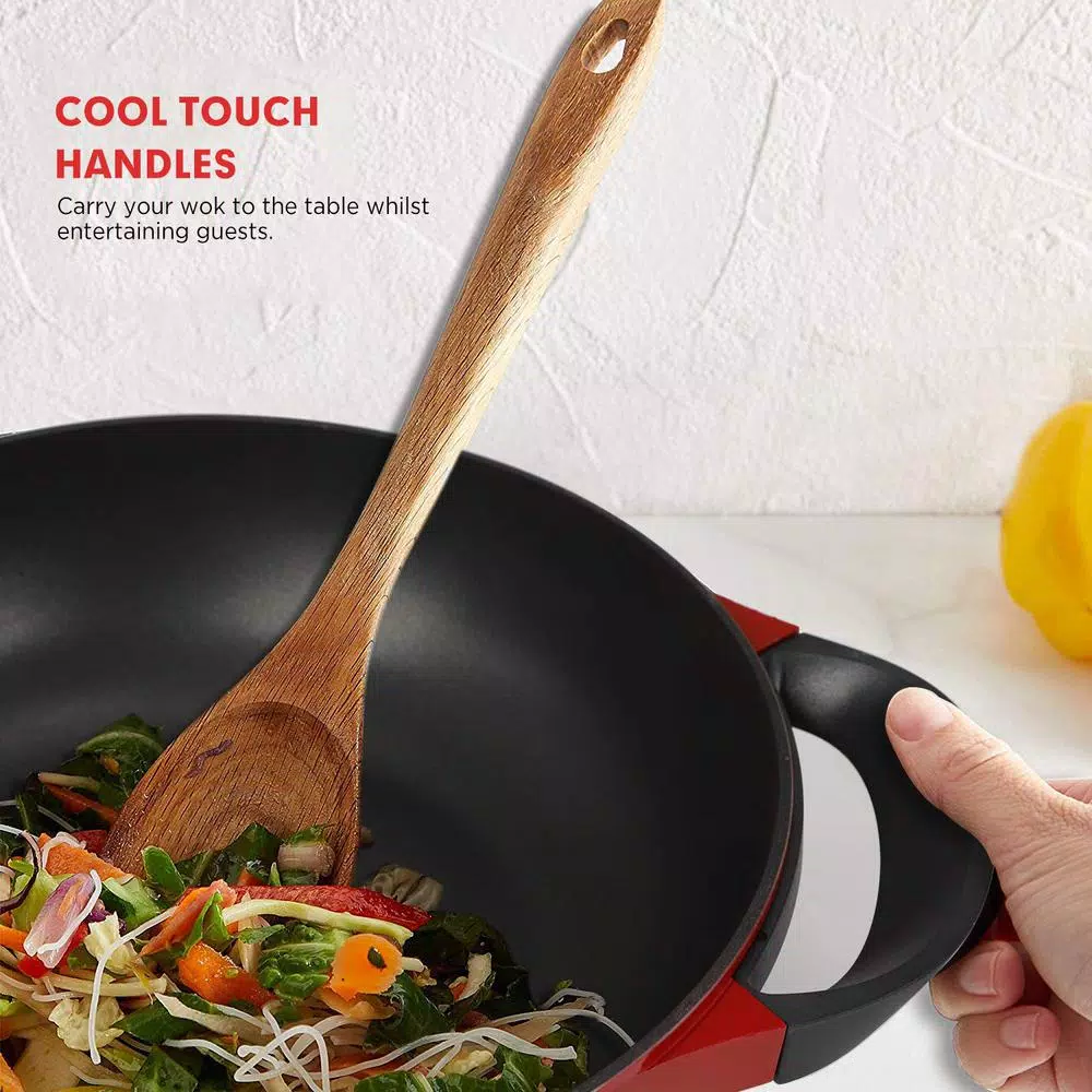 Electric Skillets & Indoor Grills Boyel Living 6.3 In. X 16.9 In. X 13 In. Red 1400-Watt Professional Non-Stick Copper Electric Skillet Jumbo - Image 7