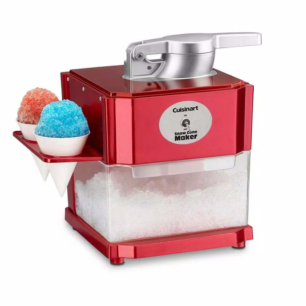 Dessert Makers Cuisinart 20 Oz. Red Countertop Snow Cone Machine - Image 3
