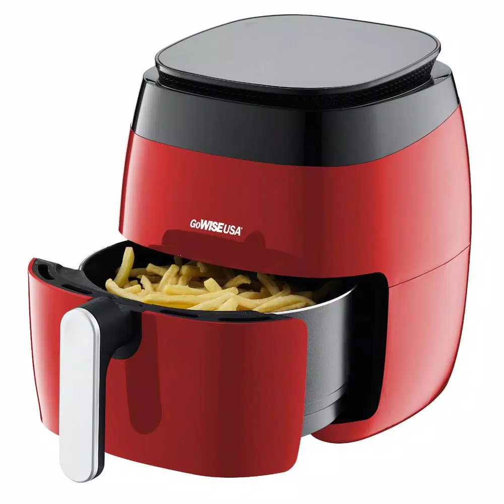 Air Fryers GoWISE USA 5 Qt. Red Air Fryer With Duo Touchscreen Display - Image 3