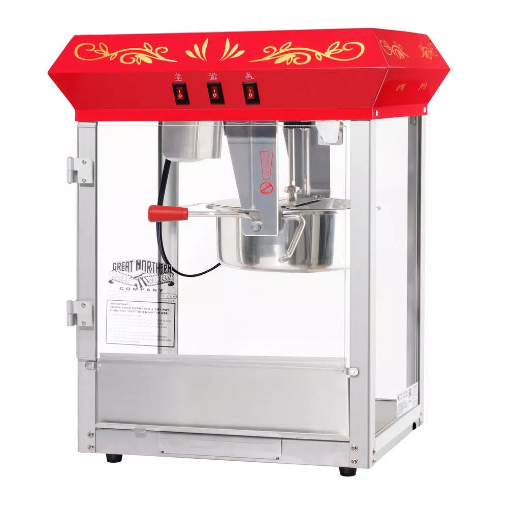 Popcorn Machines Great Northern All-Star 8 Oz. Red Hot Oil Countertop Popcorn Machine - Image 6
