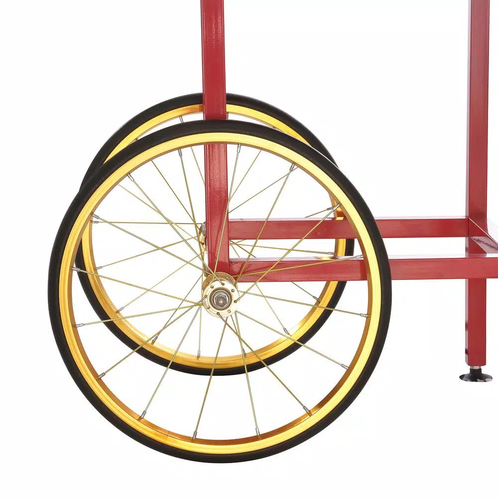 Popcorn Machines Great Northern 4 Oz. – 8 Oz. Red Popcorn Machine Replacement Stand / Cart - Image 4