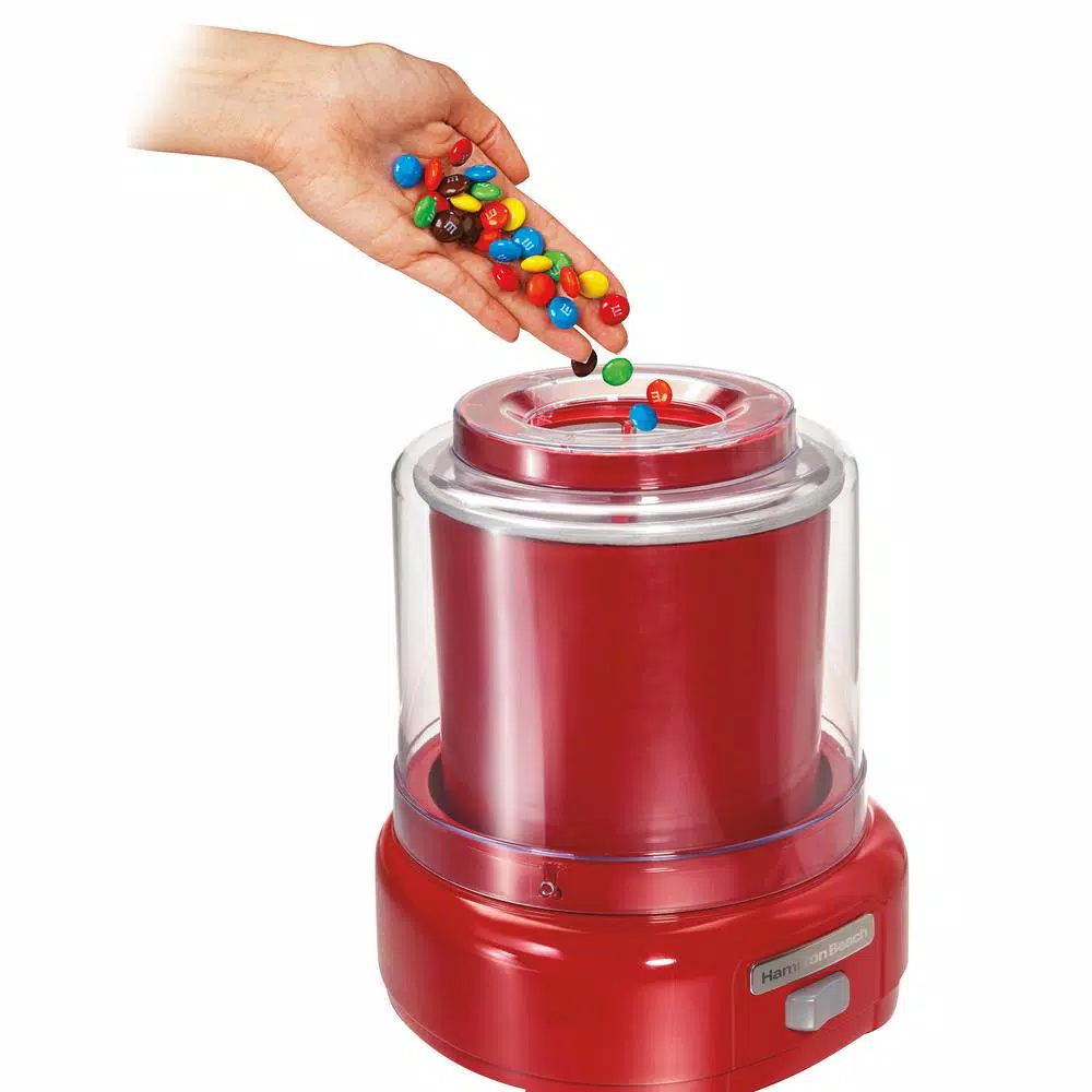 Dessert Makers Hamilton Beach 1.5 Qt. Red Ice Cream Maker - Image 2
