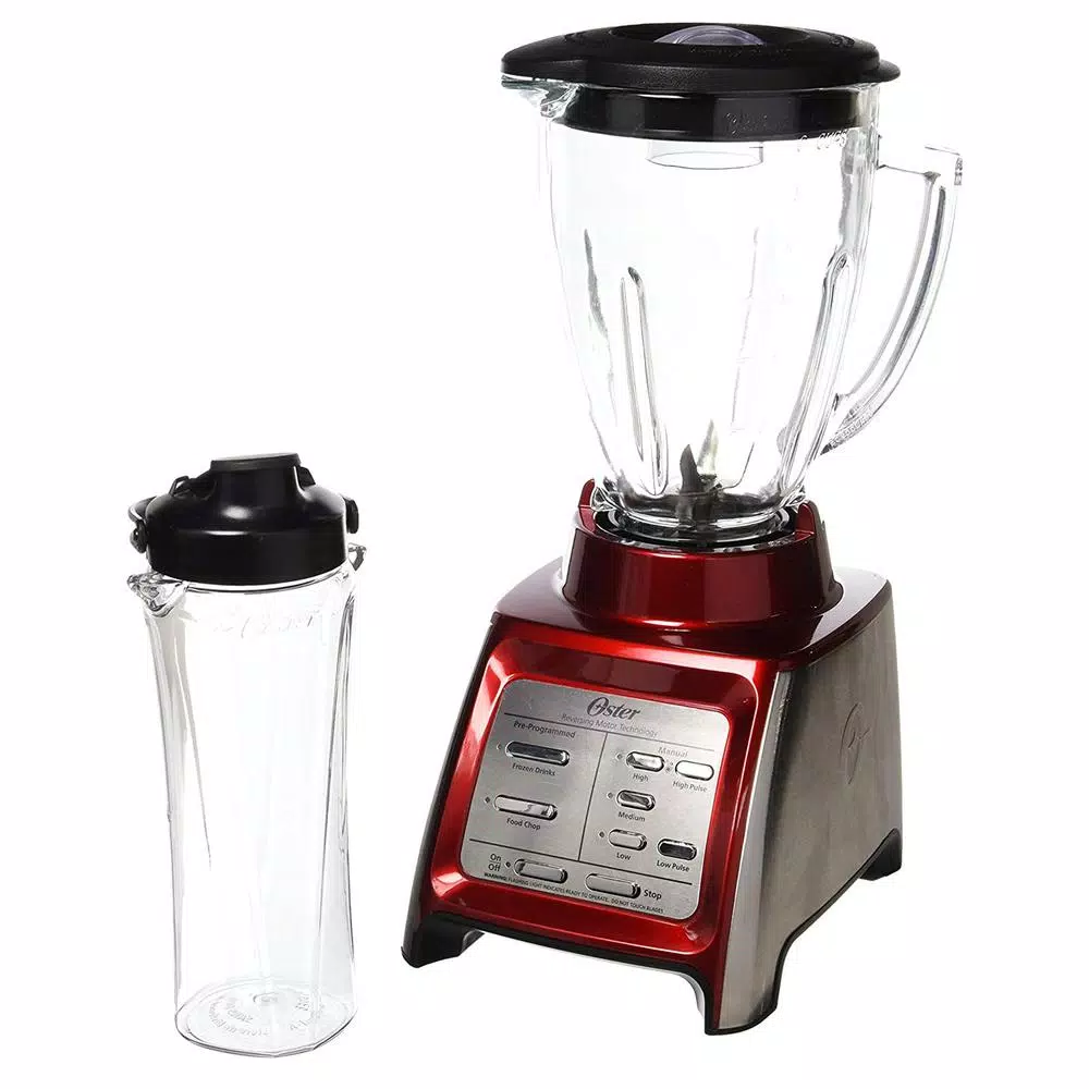 Blenders Oster Designed For Life 48 Oz. 7 Speed Red Blender With Smoothie Cup - Image 2