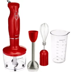 Blenders Ovente Ultra-Stick Immersion, 300-Watts, Hand Blender Set, Whisk+Beaker+Chopper, Stainless Steel, 2-Speed Setting