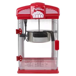 Popcorn Machines West Bend 4-Quart Red Hot Oil Movie Theater Style Popcorn Popper Machine With Nonstick Kettle Includes Measuring Cup And Scoop
