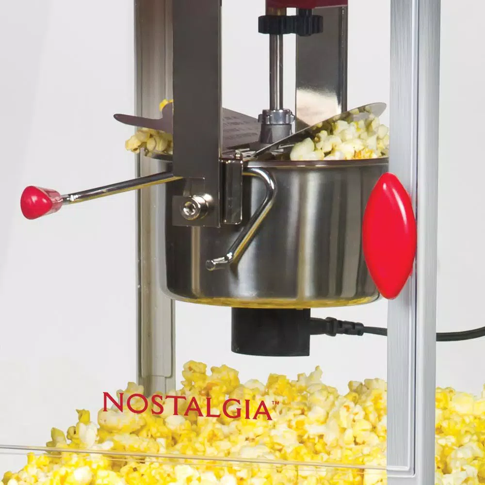Popcorn Machines Nostalgia 380 W 2.5 Oz. Red Hot Air Popcorn Cart With Easy Mobility - Image 7
