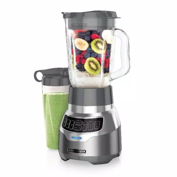 Blenders BLACK+DECKER PowerCrush 48 Oz. 3-Speed Silver Digital Blender With Travel Cup - Image 3