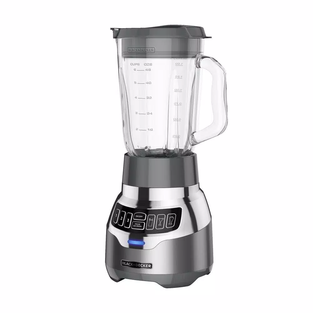 Blenders BLACK+DECKER PowerCrush 48 Oz. 3-Speed Silver Digital Blender With Travel Cup - Image 4